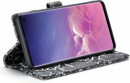 Samsung S10 Plus Zwart - Slangen Book Case