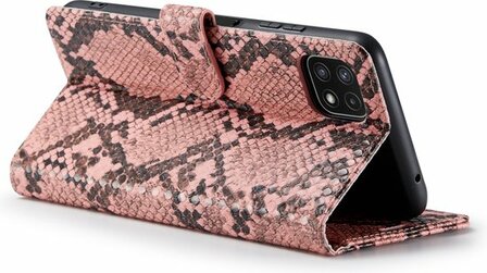 Samsung A22 5G Roze - Slangen Book Case