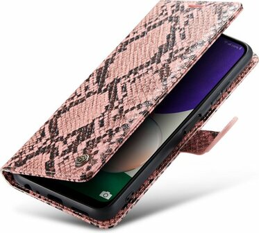 Samsung A22 5G Roze - Slangen Book Case