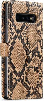 Samsung S10 Plus Beige - Slangen Book Case