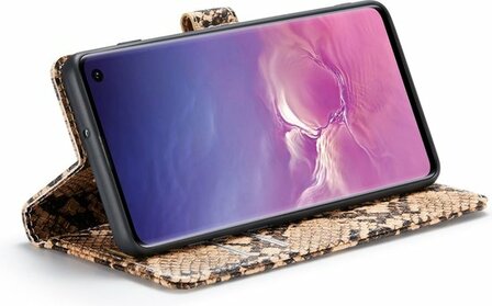Samsung S10 Plus Beige - Slangen Book Case
