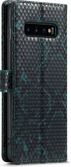 Samsung S10 Plus Groen - Slangen Book Case