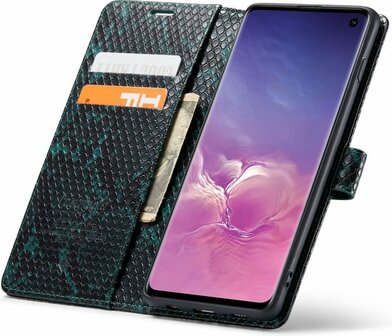 Samsung S10 Plus Groen - Slangen Book Case