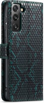 Samsung S21 Groen - Slangen Book Case
