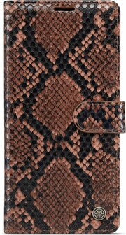Samsung S10 Plus Bruin - Slangen Book Case