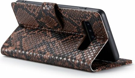 Samsung S10 Plus Bruin - Slangen Book Case