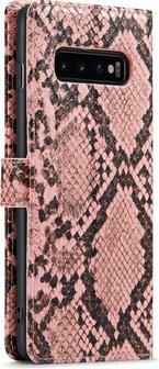 Samsung S10 Plus Roze - Slangen Book Case