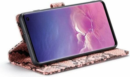 Samsung S10 Plus Roze - Slangen Book Case