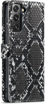 Samsung S21 FE Zwart - Slangen Book Case