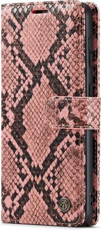 Samsung S21 FE Roze - Slangen Book Case