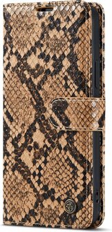iPhone 13 Pro Beige - Slangen Book Case