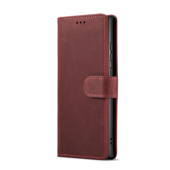 Samsung S24 Ultra Crimson Red - Leather Book Case