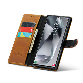 Samsung S24 Ultra Sienna Brown - Leather Book Case