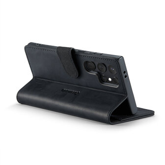 Samsung S24 Ultra Charcoal Gray - Leather Book Case