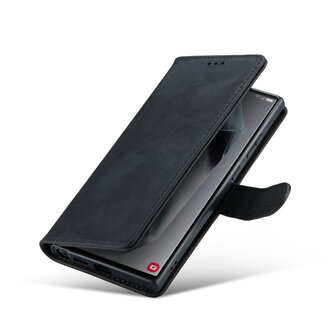 Samsung S24 Ultra Charcoal Gray - Leather Book Case