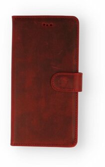 Samsung S21 Ultra Rood - Lederen Book Case