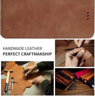 Samsung S21 Ultra Donker Bruin - Lederen Book Case