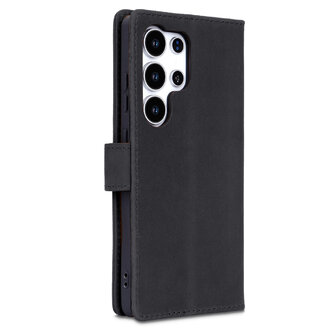 Samsung S25 Ultra - Charcoal Gray - Leather Book Case