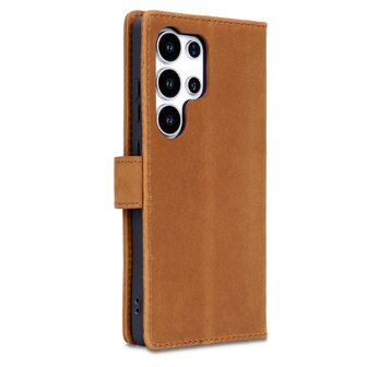 Samsung S25 Ultra - Sienna Brown - Leather Book Case