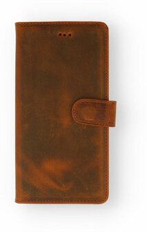 Samsung S21 Ultra Bruin - Lederen Book Case