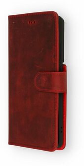 Samsung S21 Ultra Rood - Lederen Book Case