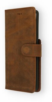Samsung S21 Ultra Donker Bruin - Lederen Book Case