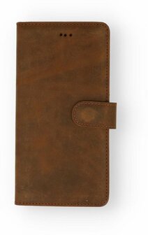 Samsung S21 Ultra Donker Bruin - Lederen Book Case