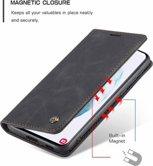 Samsung S21 Plus Charcoal Grey - Book Case