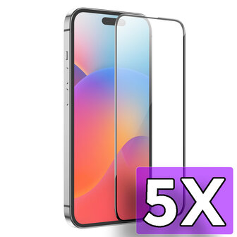 Hoco - iPhone 15 Pro Max - Full Glas - 5 Stuks