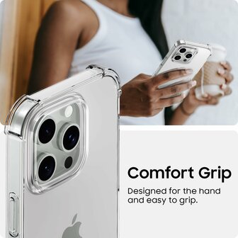 iPhone 16 Pro Max - Anti Shock &amp;amp; 2X Glas - Transparant