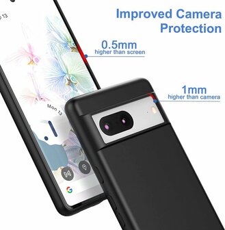 Pixel 7 - Back Cover &amp;amp; 2x Glas - Zwart