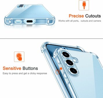 S24 FE - Anti Shock &amp;amp; 2x Glas - Transparant