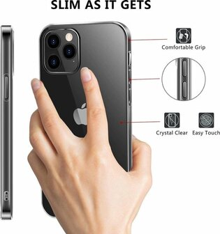 iPhone 12 Pro Max - Back Cover &amp;amp; 2X Glas - Transparant