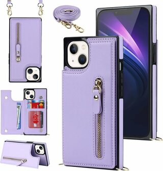 iPhone 15 Plus Paars - Back Cover met Koord