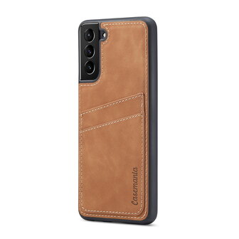 Samsung S25 - Back Cover met Kaarthouder - Sienna Brown