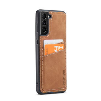 Samsung S25 - Back Cover met Kaarthouder - Sienna Brown