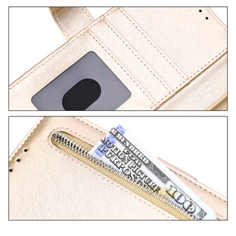 iPhone 16e - Goud - Book Case met Rits