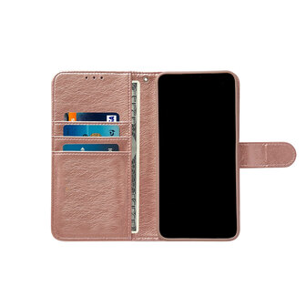 iPhone 16e - Book Case - Rosegoud