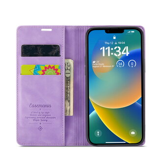 iPhone 16e - Book Case - Bright Lila