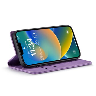 iPhone 16e - Book Case - Bright Lila