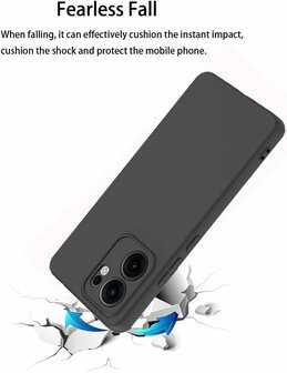 Reno 13 F - Siliconen Back Cover - Zwart