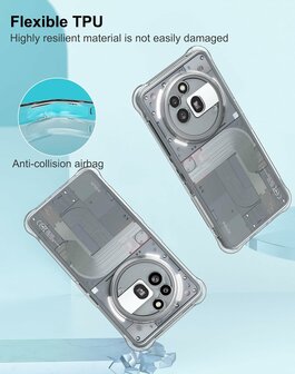 Nothing Phone 3a Pro - Anti Shock - Transparant