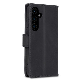 Samsung S25 - Charcoal Gray - Leather Book Case