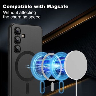 Samsung S25 - MagSafe Matte TPU - Zwart