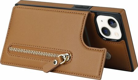 iPhone 15 Plus Bruin - Back Cover met Koord