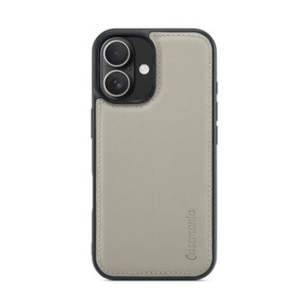iPhone 16 - 2 in 1 Book Case - Smoke Gray