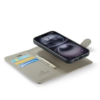 iPhone 16 - 2 in 1 Book Case - Smoke Gray