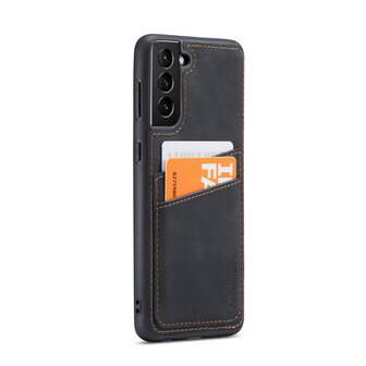 Samsung S25 - Back Cover met Kaarthouder - Charcoal Gray