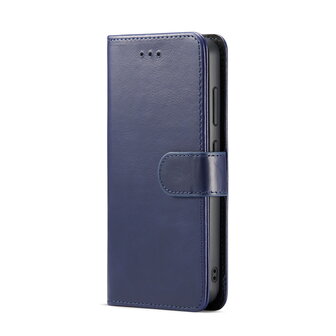 Samsung S24 - 2 in 1 Leather Book Case -  Navy Blue