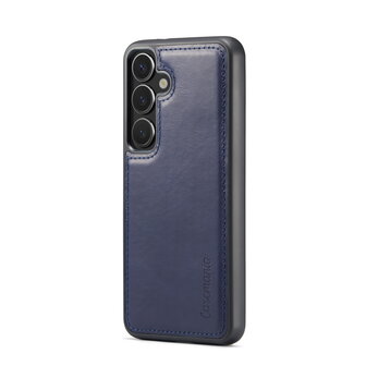 Samsung S24 - 2 in 1 Leather Book Case -  Navy Blue